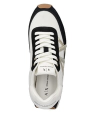 ARMANI EXCHANGE ROYALE SUEDE AIR MESH Adidasy czarny/blady złoty - Buty damskie - 4
