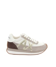 ARMANI EXCHANGE ROYALE SUEDE AIR MESH Adidasy piasek+ecru - Buty damskie - 2