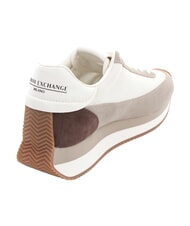 ARMANI EXCHANGE ROYALE SUEDE AIR MESH Adidasy piasek+ecru - Buty damskie - 3