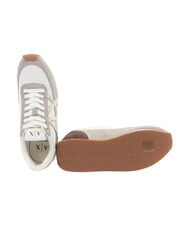 ARMANI EXCHANGE ROYALE SUEDE AIR MESH Adidasy piasek+ecru - Buty damskie - 4
