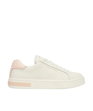 ARMANI EXCHANGE A|X Sk&oacute;rzane trampki ecru + s&oacute;l r&oacute;żana - Buty damskie - 2