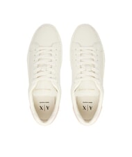 ARMANI EXCHANGE A|X Sk&oacute;rzane trampki ecru + s&oacute;l r&oacute;żana - Buty damskie - 4
