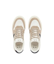 ARMANI EXCHANGE DUCK Sk&oacute;rzane trampki ziemia + głęboki granat + ecru - Buty męskie - 4