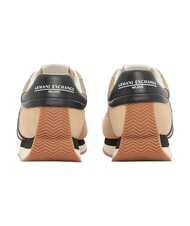 ARMANI EXCHANGE ROYALE SUEDE AIR MESH Sk&oacute;rzane trampki z logo AX dusza+czarny - Buty męskie - 3