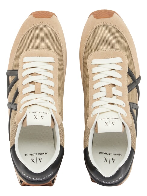 ROYALE SUEDE AIR MESH Sk&oacute;rzane trampki z logo AX dusza+czarny - Buty męskie