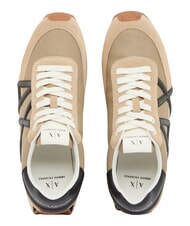 ARMANI EXCHANGE ROYALE SUEDE AIR MESH Sk&oacute;rzane trampki z logo AX dusza+czarny - Buty męskie - 4