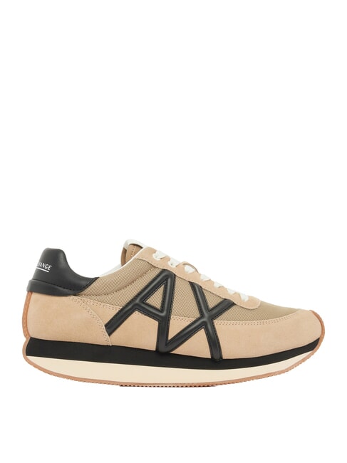 ROYALE SUEDE AIR MESH Sk&oacute;rzane trampki z logo AX dusza+czarny - Buty męskie