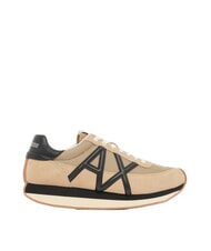 ARMANI EXCHANGE ROYALE SUEDE AIR MESH Sk&oacute;rzane trampki z logo AX dusza+czarny - Buty męskie - 2