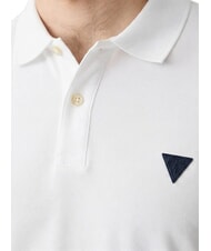 GUESS BASIC Koszulka polo bawełniana czysto biały - Polo męskie - 3