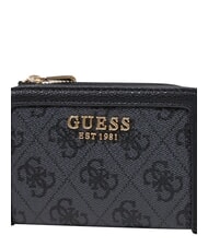 GUESS LINDSEY Etui na karty z portmonetką węgiel - Portfele damskie - 5