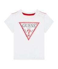 GUESS KIDS CORE Koszulka bawełniana czysto biały - Koszulka dziecięca - 3