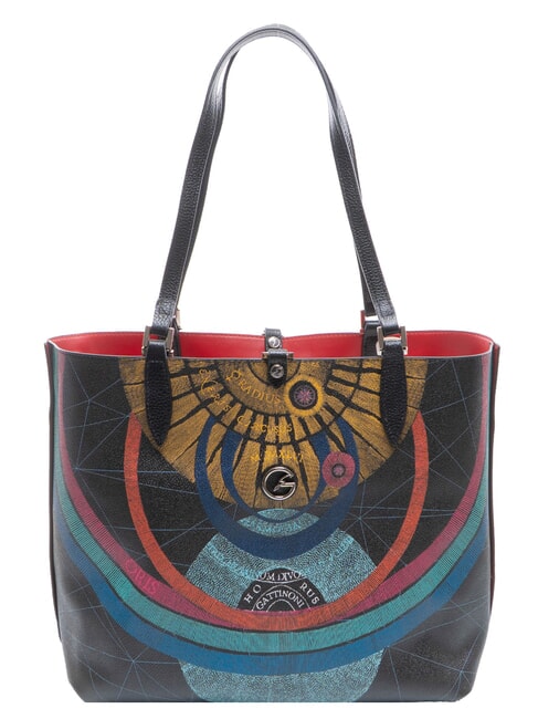PLANETARIUM Odwracalny shopper wiśniowy - Torby damskie