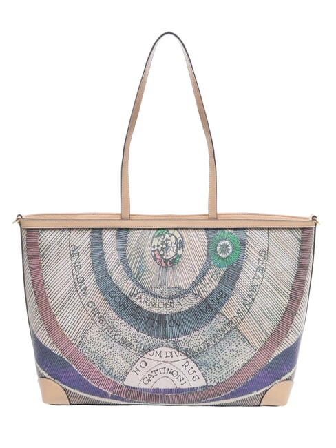 PLANETARIUM Shopper Media akwarela/beż - Torby damskie