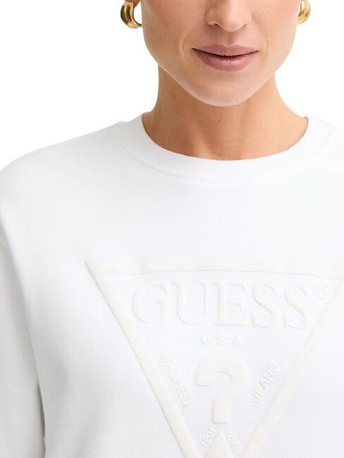 BASIC TRIANGLE Bluza z okrągłym dekoltem czysto biały - Bluzy damskie