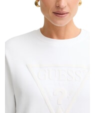 GUESS BASIC TRIANGLE Bluza z okrągłym dekoltem czysto biały - Bluzy damskie - 4