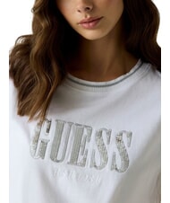 GUESS SEQUINS BIG LOGO Koszulka z kr&oacute;tkim rękawem i dużym logo czysto biały - Koszulki i topy damskie - 4