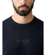 GUESS MASON PRINTED Sweter z okrągłym dekoltem inteligentnyniebieski - Koszulki męskie - 4