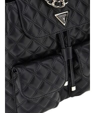 GUESS GIULLY 2 Plecak z kieszeniami z przodu CZARNY - Torby damskie - 5