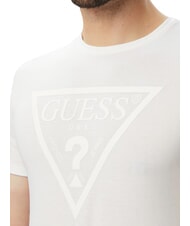 GUESS CORE Koszulka z kr&oacute;tkim rękawem, czysta bawełna czysto biały - Koszulki męskie - 4