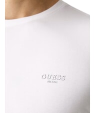 GUESS CORE Koszulka z długim rękawem, dopasowana czysto biały - Koszulki męskie - 5