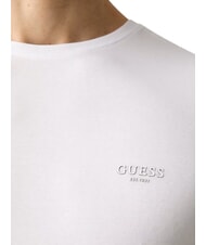 GUESS CORE Koszulka z kr&oacute;tkim rękawem, dopasowana czysto biały - Koszulki męskie - 5