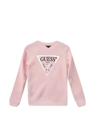 GUESS CORE KIDS Bluza z nadrukowanym logo w kształcie tr&oacute;jkąta balet r&oacute;żowy - Bluzy dziecięce - 4