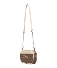GUESS GIRL MINI ME Mała torba na ramię 4g aop beżowy biały - Torby damskie - 4