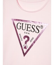GUESS KIDS Koszulka z nadrukiem z logo tr&oacute;jkąta balet r&oacute;żowy - Koszulka dziecięca - 3