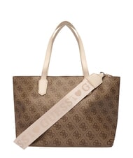 GUESS GIRL MINI ME Torba na ramię z paskiem na ramię 4g aop beżowy biały - Torby damskie - 3