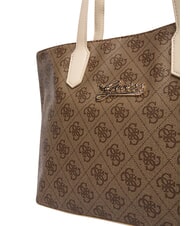 GUESS GIRL MINI ME Torba na ramię z paskiem na ramię 4g aop beżowy biały - Torby damskie - 6
