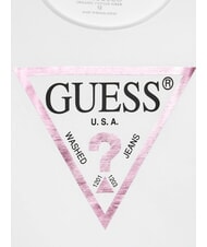 GUESS KIDS Koszulka z nadrukiem z logo tr&oacute;jkąta czysto biały - Koszulka dziecięca - 3