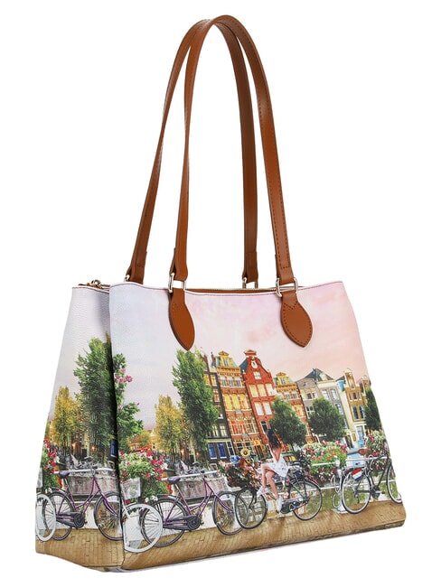 YESBAG Torba na zakupy, torba na ramię rzeka kwiat&oacute;w - Torby damskie