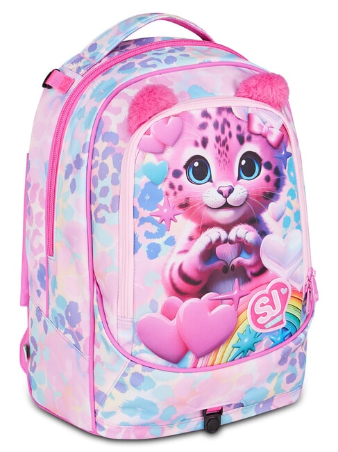 HEART BUDDY GIRL Plecak z w&oacute;zkiem, odpinany r&oacute;żowa lalka - Plecaki z w&oacute;zkiem