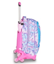 SJGANG GLOW LED UNICORN GIRL Plecak na k&oacute;łkach 3 w 1 miękki liliowy - Plecaki z w&oacute;zkiem - 5