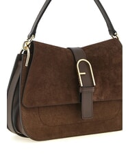 FURLA FLOW Torebka z paskiem na ramię odcienie czekolady - Torby damskie - 3
