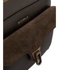 COCCINELLE BEAT WAXED Torba na ramię błoto - Torby damskie - 4