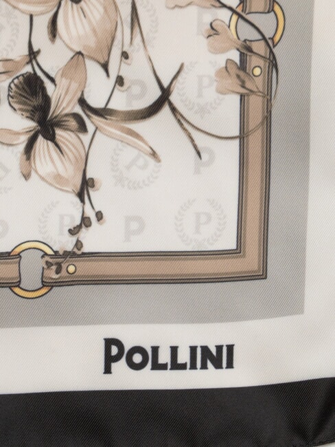 FIORI2 Szalik czarne kwiaty2 - Szaliki