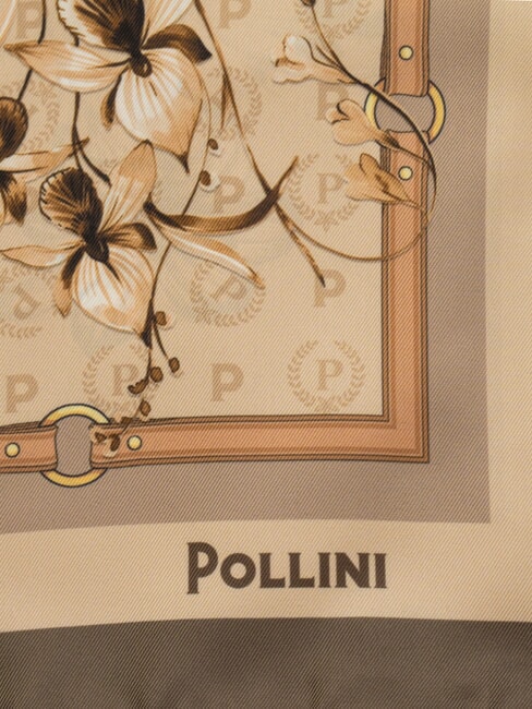 FIORI2 Szalik brązowe kwiaty2 - Szaliki