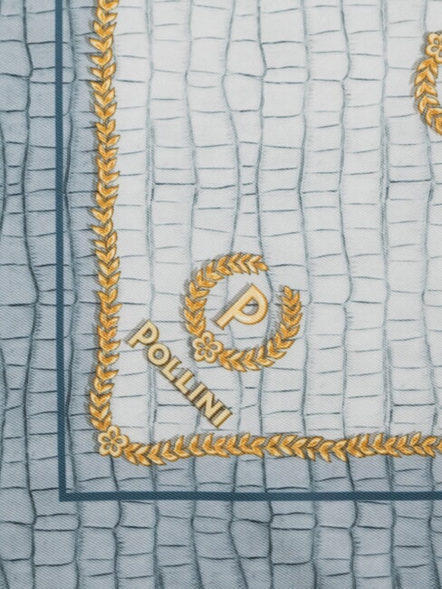 CROCO LOGO Szalik szafran niebieski - Szaliki
