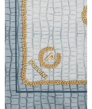 POLLINI CROCO LOGO Szalik szafran niebieski - Szaliki - 4