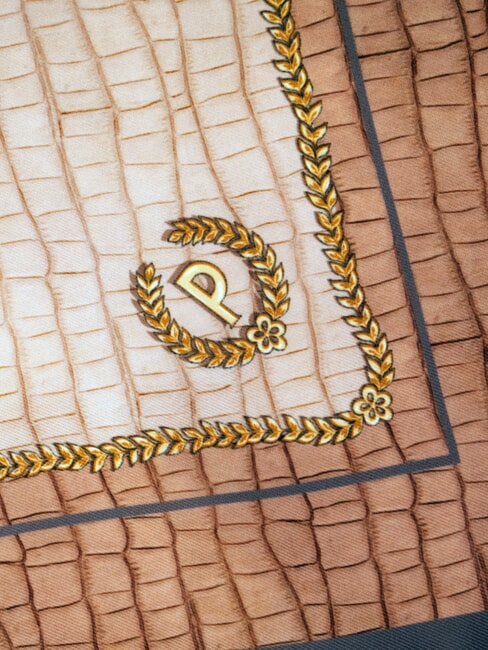CROCO LOGO Szalik krokus brązowy - Szaliki