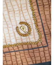 POLLINI CROCO LOGO Szalik krokus brązowy - Szaliki - 4